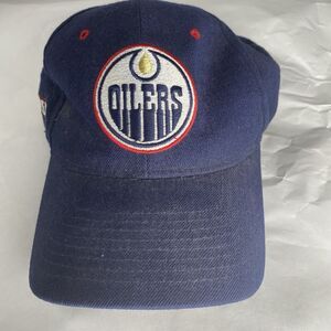 VTG NHL Edmonton OILERS HAT Ice Hockey ZEPHYR Snapback Cap Embroidered Wool
